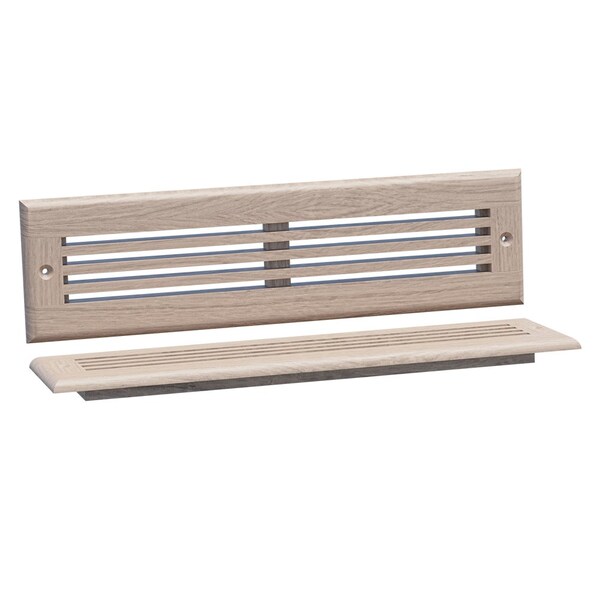 Designs Of Distinction 13.75"W Linear Style Toe Kick Vent - White Oak - 01992212WK1