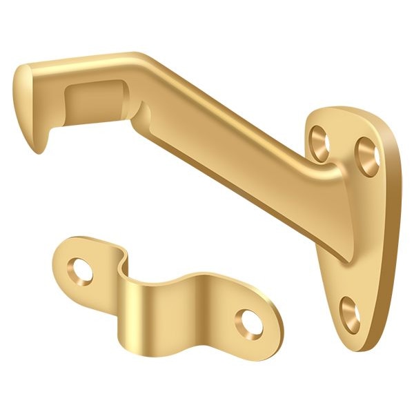 Deltana Hand Rail Brackets, 3-5/16" Projection Lifetime Brass - HRB325CR003