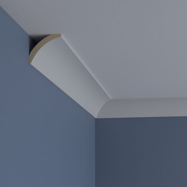 Ekena Millwork 2 3/8"H x 2 5/8"P x 3 5/8"F x 94 1/2"L Traditional Smooth Crown Moulding - MLD02X02X03TR
