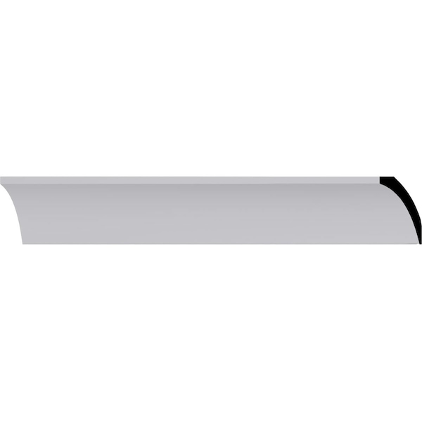 Ekena Millwork 2 3/8"H x 2 5/8"P x 3 5/8"F x 94 1/2"L Traditional Smooth Crown Moulding - MLD02X02X03TR