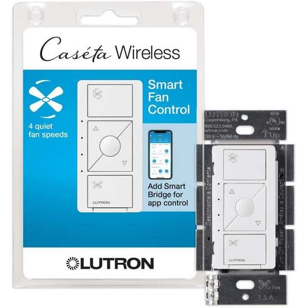 Lutron Speed Control, 120V AC, SPDT, 1.5 A - PD-FSQN-WH