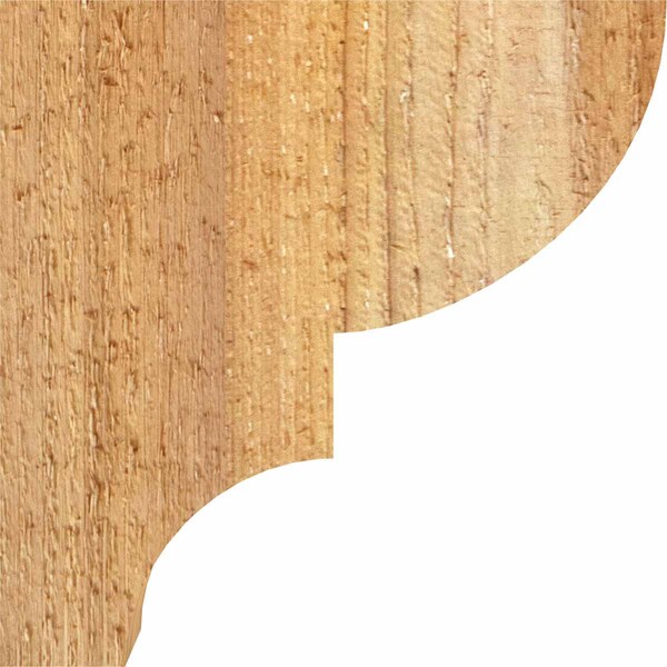 Ekena Millwork Ridgewood Rough Sawn Corbel, Western Red Cedar, 4"W x 6"D x 6"H - COR04X06X06RID00RWR
