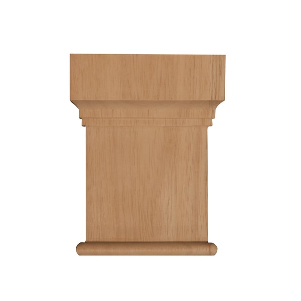 Osborne Wood Products 6 3/4 x 5 1/4 x 1 1/4 Large Traditional Capital in Rubberwood <sma - 892062RW