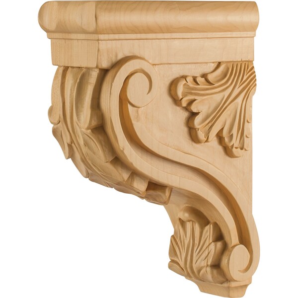 Hardware Resources 3" Wx7"Dx10"H White Birch Acanthus Corbel - CORE-1-WB