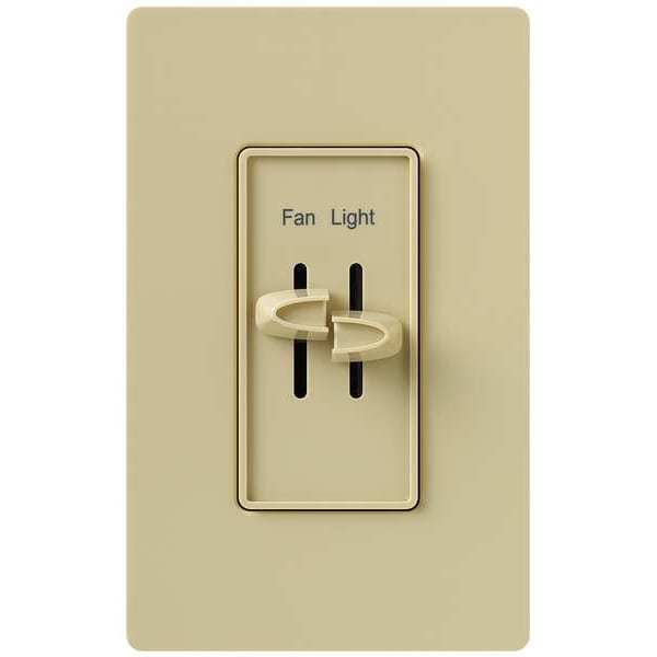 Lutron Fan/Light Control Dual Slide, 120V, 1 Pole - S2-LFSQ-IV