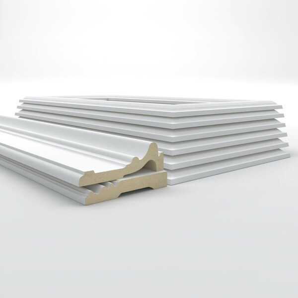 Ekena Millwork 94 1/2"L (Adjustable 40"H to 44"H) Ashford Square Panel Traditional Wainscot Paneling Kit - WPKUSQ091P040