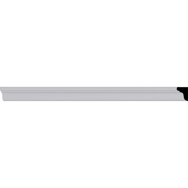 Ekena Millwork Crown Moulding, Polyurethane, 96-1/8 in L, 5/8 in H, Factory Primed - MLD01X01X01CL
