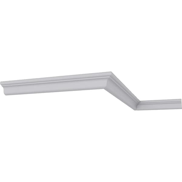 Ekena Millwork Crown Moulding, Polyurethane, 96-1/8 in L, 5/8 in H, Factory Primed - MLD01X01X01CL