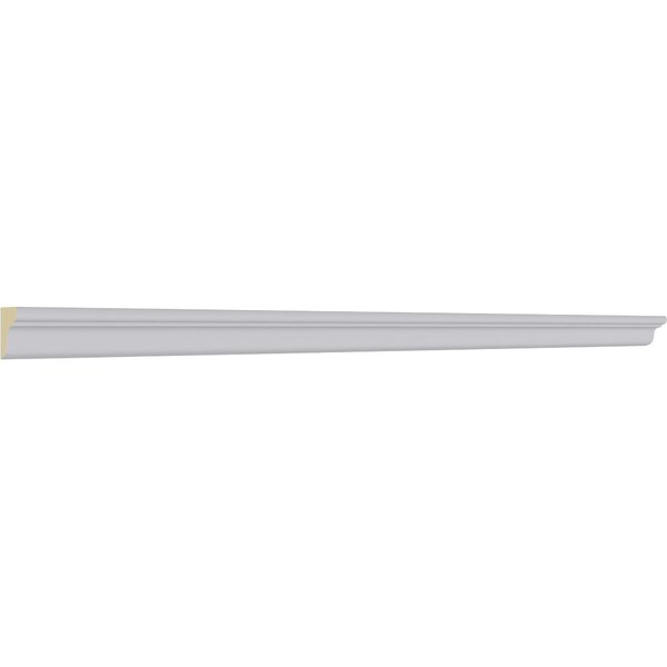 Ekena Millwork Crown Moulding, Polyurethane, 96-1/8 in L, 5/8 in H, Factory Primed - MLD01X01X01CL