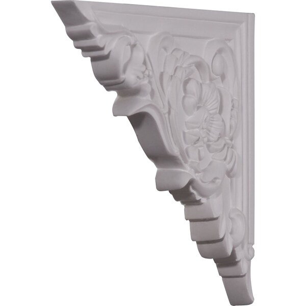 Ekena Millwork 8 5/8"W x 6 1/4"H x 5/8"D Flower Stair Bracket, Left - SB08X06FL-L
