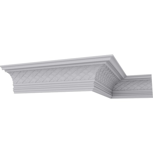 Ekena Millwork 6"H x 6"P x 8 3/8"F x 94 1/2"L Brightton Large Crown Moulding - MLD06X06X08BR