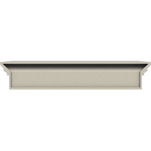 Ekena Millwork 76" Bottom Width x 82 1/4" Top Width x 9"H x 1"P Traditional Crosshead - CRH09X76