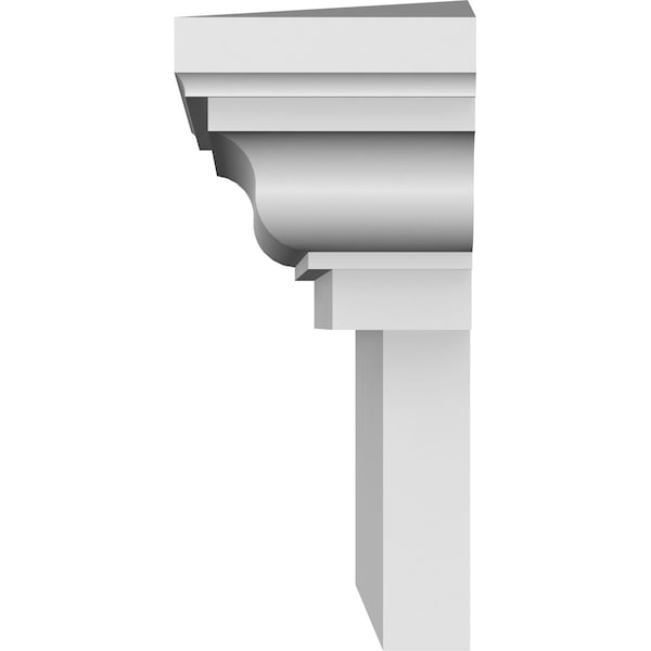 Ekena Millwork 76" Bottom Width x 82 1/4" Top Width x 9"H x 1"P Traditional Crosshead - CRH09X76