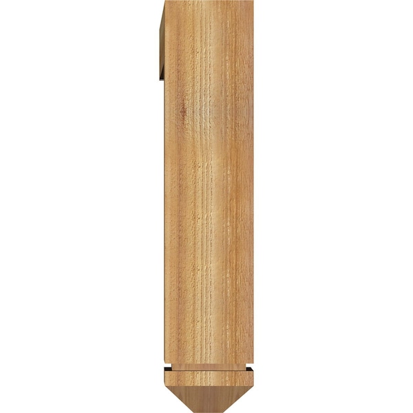 Ekena Millwork Balboa Arts and Crafts Rough Sawn Bracket w/ Offset Brace, Western Red Cedar, 6"W x 28"D x 28"H - BKT0604X28X28BOA03RWR