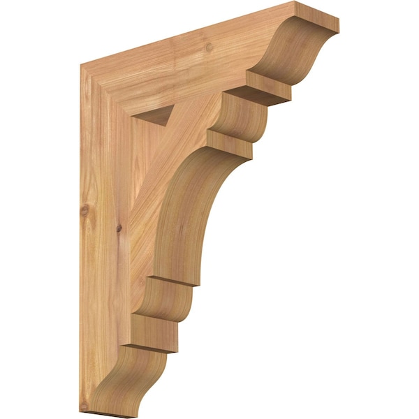 Ekena Millwork Olympic Traditional Smooth Bracket, Western Red Cedar, 3 1/2"W x 14"D x 18"H - BKT04X14X18OLY01SWR