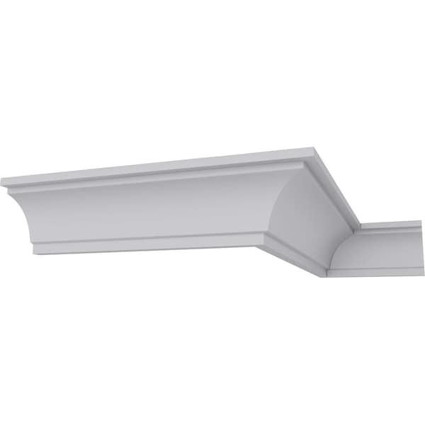 Ekena Millwork 1 1/2"H x 1 1/2"P x 2 1/4"F x 94 1/2"L Tyrone Smooth Crown Moulding - MLD01X01X02TY