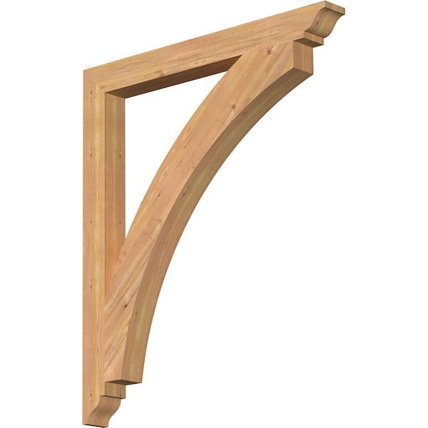 Ekena Millwork Thorton Traditional Smooth Bracket, Western Red Cedar, 3 1/2"W x 36"D x 42"H - BKT04X36X42THR01SWR
