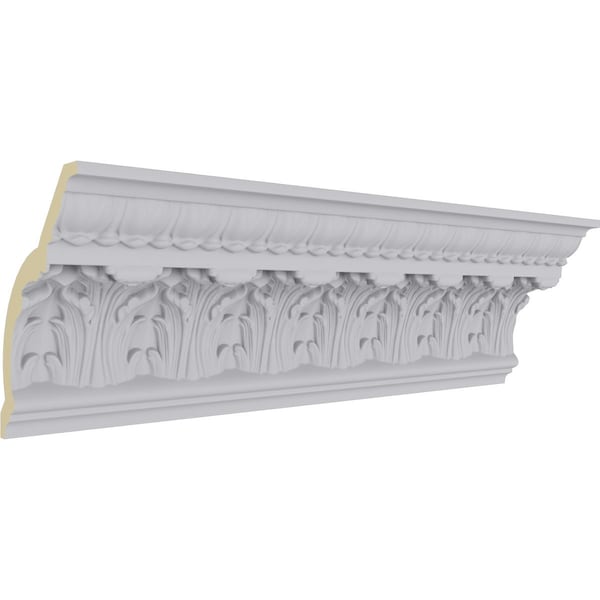 Ekena Millwork 7 3/4"H x 5 1/2"P x 9 1/2"F x 94 1/2"L Odessa Leaf Dentil Crown Moulding - MLD07X05X09OD