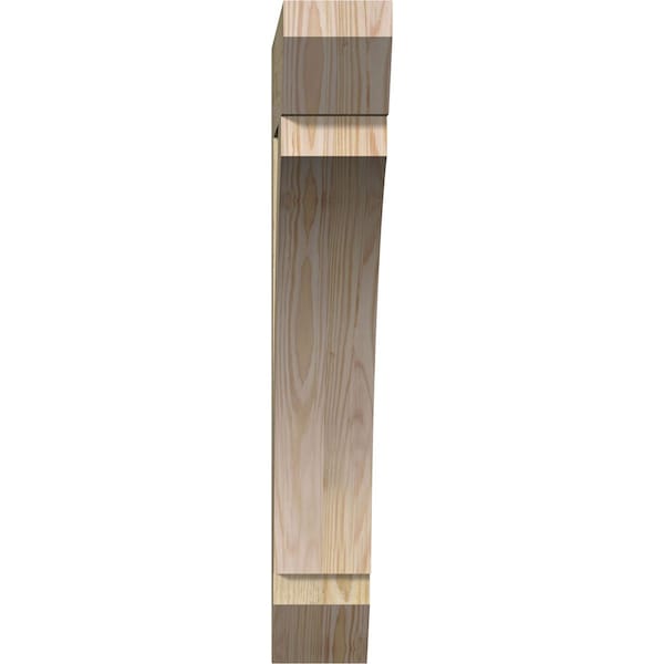 Ekena Millwork Thorton Slat Rough Sawn Bracket, Douglas Fir, 4"W x 22"D x 26"H - BKT04X22X26THR06RDF
