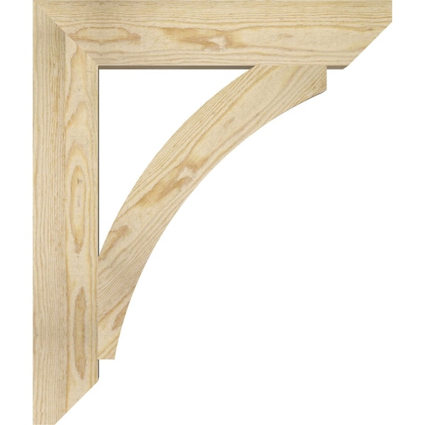 Ekena Millwork Thorton Slat Rough Sawn Bracket, Douglas Fir, 4"W x 22"D x 26"H - BKT04X22X26THR06RDF