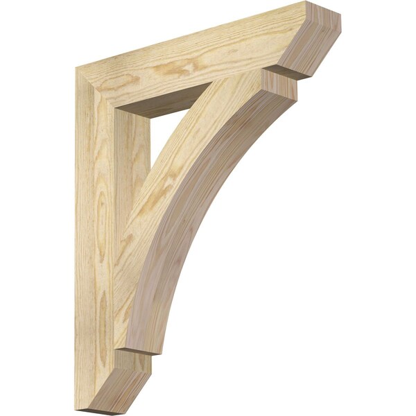 Ekena Millwork Thorton Slat Rough Sawn Bracket, Douglas Fir, 4"W x 22"D x 26"H - BKT04X22X26THR06RDF