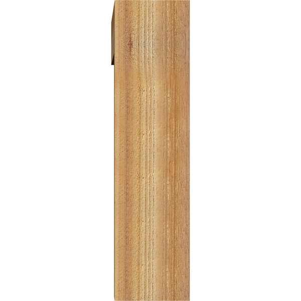Ekena Millwork Thorton Block Rough Sawn Bracket w/ Offset Brace, Western Red Cedar, 6"W x 24"D x 24"H - BKT0604X24X24THR05RWR