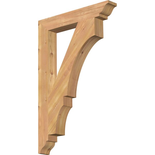 Ekena Millwork Balboa Traditional Smooth Bracket, Western Red Cedar, 3 1/2"W x 24"D x 36"H - BKT04X24X36BOA01SWR