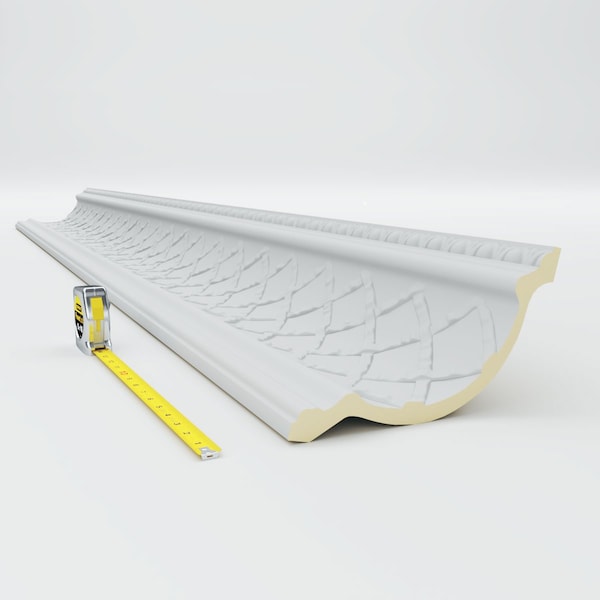 Ekena Millwork 7 3/4"H x 9"P x 11 7/8"F x 94 1/2"L Brightton Crown Moulding - MLD07X09X11BR