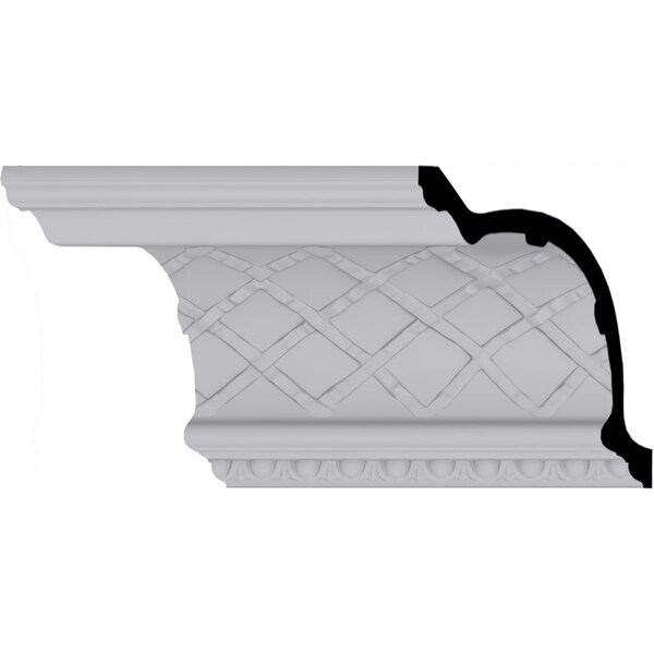 Ekena Millwork 7 3/4"H x 9"P x 11 7/8"F x 94 1/2"L Brightton Crown Moulding - MLD07X09X11BR