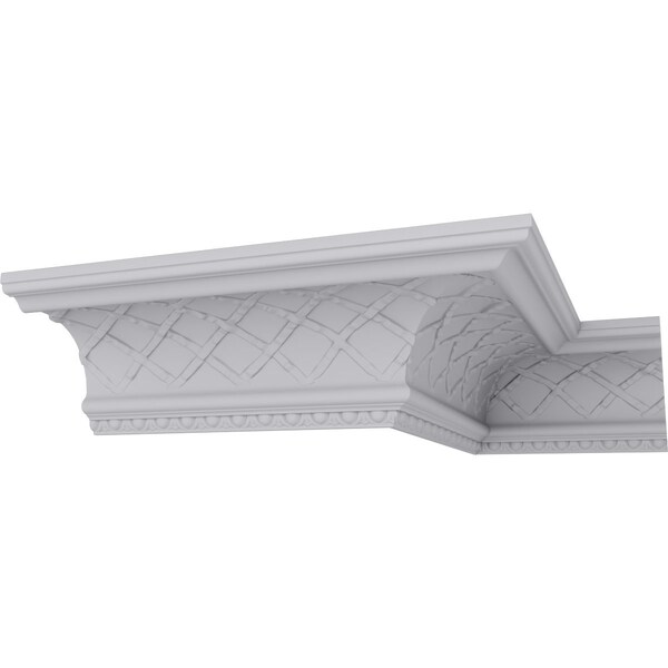 Ekena Millwork 7 3/4"H x 9"P x 11 7/8"F x 94 1/2"L Brightton Crown Moulding - MLD07X09X11BR