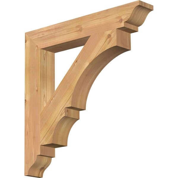 Ekena Millwork Balboa Traditional Smooth Bracket, Western Red Cedar, 3 1/2"W x 24"D x 24"H - BKT04X24X24BOA01SWR