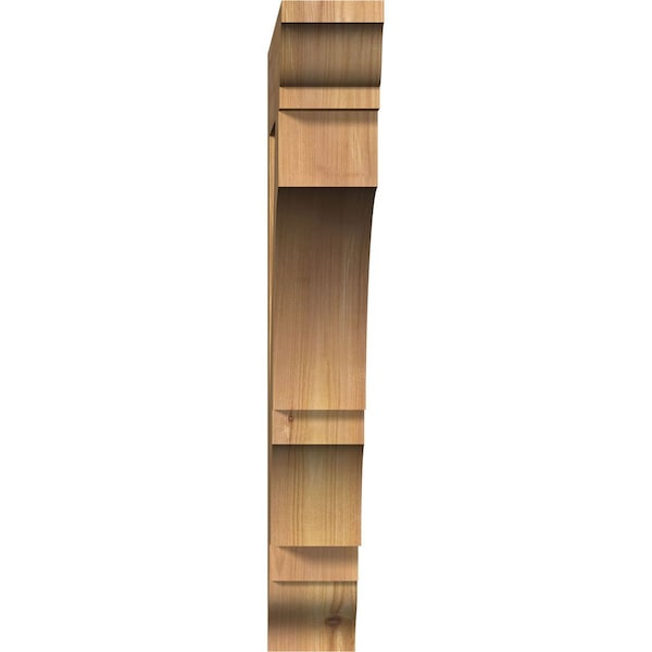 Ekena Millwork Balboa Traditional Smooth Bracket, Western Red Cedar, 3 1/2"W x 24"D x 24"H - BKT04X24X24BOA01SWR
