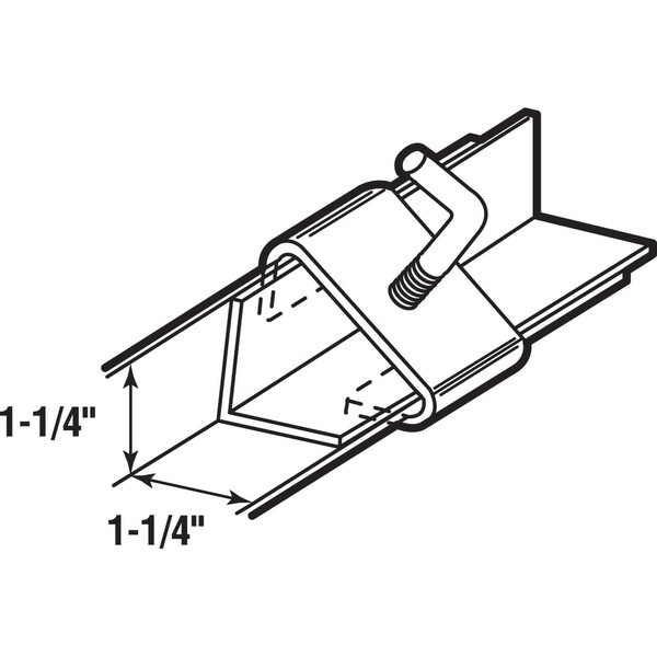 Prime-Line Prime-Line Silver Steel Handrail Bed Frame Clamp 1/4 inch Ga. 1.25 in. L 20 lb - 241948
