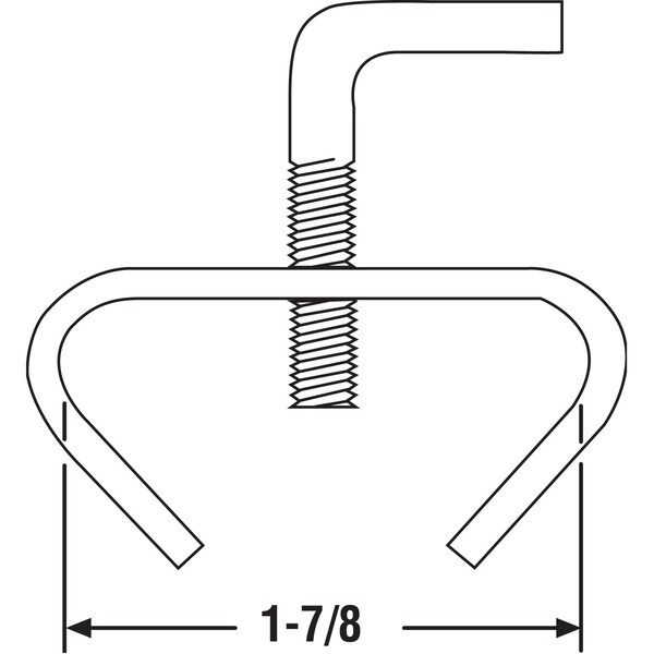 Prime-Line Prime-Line Silver Steel Handrail Bed Frame Clamp 1/4 inch Ga. 1.25 in. L 20 lb - 241948