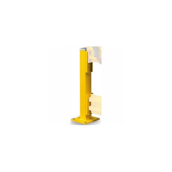 Wildeck Wildeck Steel Single Column Post For Double Rail, 44"H, Yellow - WC44