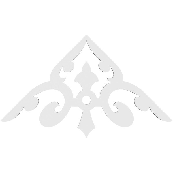 Ekena Millwork Pitch Whitman Architectural Grade PVC Gable Pediment, 36"W x 18"H x 1"P (12/12) - GPP036X018X100WHI