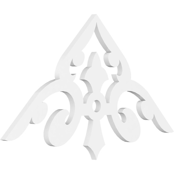 Ekena Millwork Pitch Whitman Architectural Grade PVC Gable Pediment, 36"W x 18"H x 1"P (12/12) - GPP036X018X100WHI