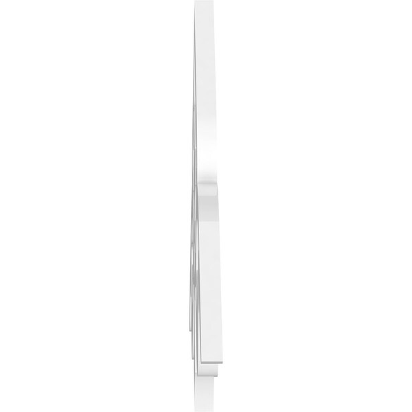 Ekena Millwork Pitch Whitman Architectural Grade PVC Gable Pediment, 36"W x 18"H x 1"P (12/12) - GPP036X018X100WHI