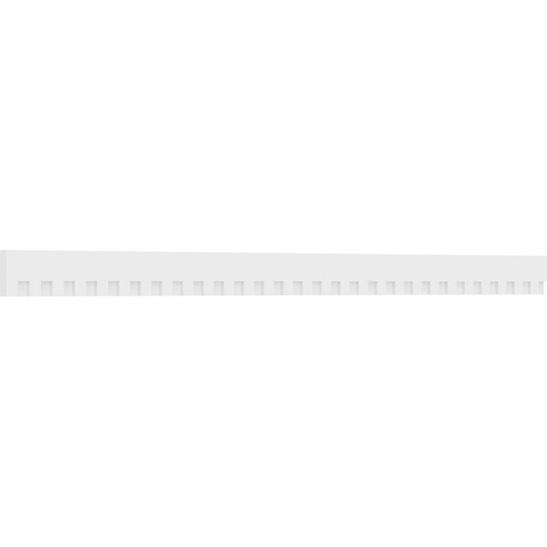 Ekena Millwork Sanford Architectural Grade PVC Dentil Trim w/Backplate, 5"H x 1"P x 93 3/8"L - DENP05SAN01