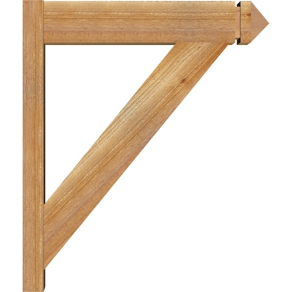 Ekena Millwork Traditional Rough Sawn Arts and Crafts Outlooker, Western Red Cedar, 6"W x 24"D x 28"H - OUT06X24X28TRA03RWR