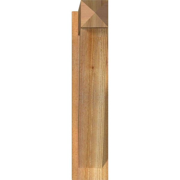 Ekena Millwork Traditional Rough Sawn Arts and Crafts Outlooker, Western Red Cedar, 6"W x 24"D x 28"H - OUT06X24X28TRA03RWR
