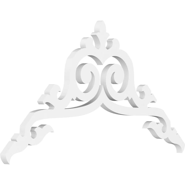 Ekena Millwork Pitch Baile Architectural Grade PVC Gable Pediment, 36"W x 18"H x 1"P (12/12) - GPP036X018X100BAI