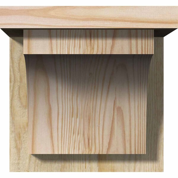 Ekena Millwork Huntington Rough Sawn Corbel w/Backplate, Douglas Fir, 8"W x 8"D x 8"H - COR08X08X08HUN01RDF