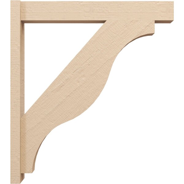 Ekena Millwork 6-in W x 34-in D x 38-in H Funston Block Rough Cedar Woodgrain TimberThane Outlooker, Primed Tan - OUTUR060X34X38FST44RCPR