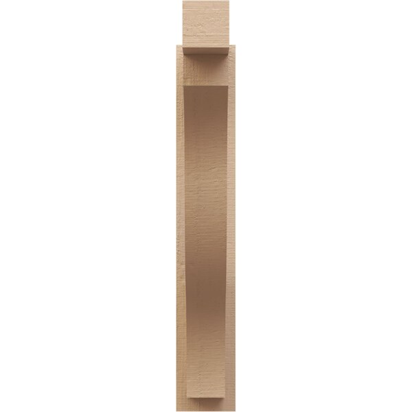 Ekena Millwork 5 1/2-in W x 22-in D x 34-in H Funston Block Rough Cedar Woodgrain TimberThane Outlooker, Primed Tan - OUTUR055X22X34FST44RCPR