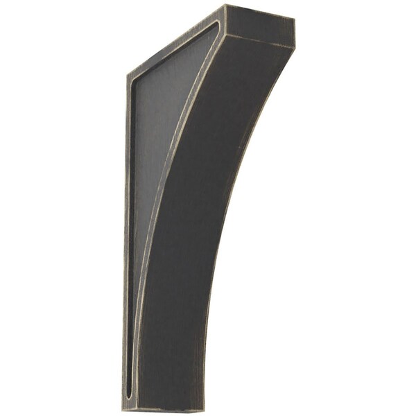 Ekena Millwork 3"W x 8 1/2"D x 14"H Jumbo Lawson Wood Vintage Decor Corbel, Black - CORWD03X08X14LWBL