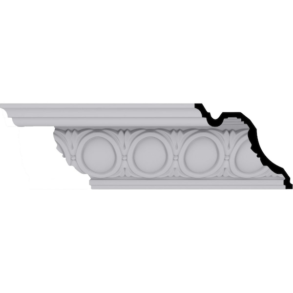 Ekena Millwork 6 3/4"H x 7 3/4"P x 10 1/4"F x 94 1/2"L, (4 3/8" Repeat), Egg and Dart Crown Moulding - MLD06X07X10EG