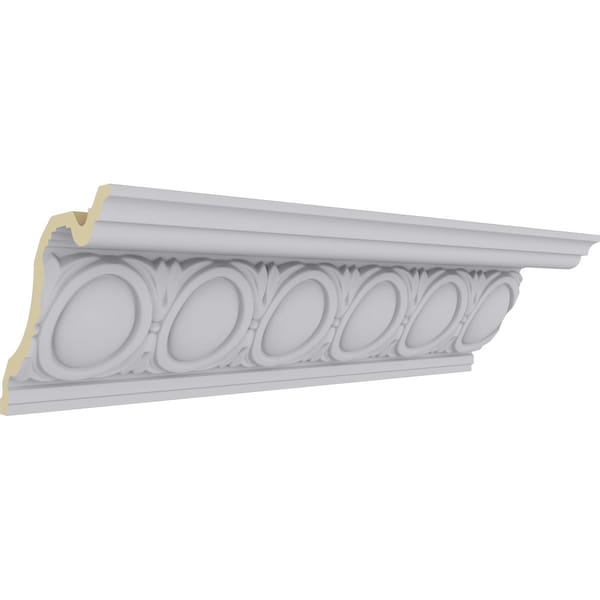 Ekena Millwork 6 3/4"H x 7 3/4"P x 10 1/4"F x 94 1/2"L, (4 3/8" Repeat), Egg and Dart Crown Moulding - MLD06X07X10EG