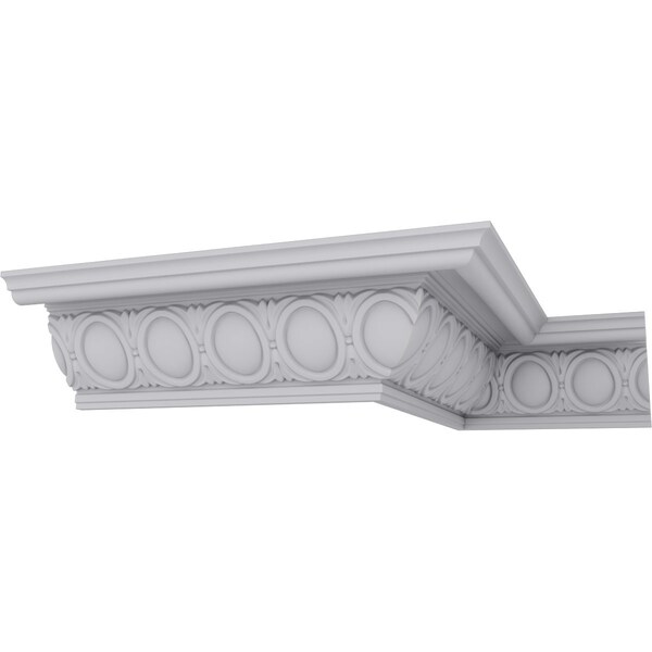 Ekena Millwork 6 3/4"H x 7 3/4"P x 10 1/4"F x 94 1/2"L, (4 3/8" Repeat), Egg and Dart Crown Moulding - MLD06X07X10EG