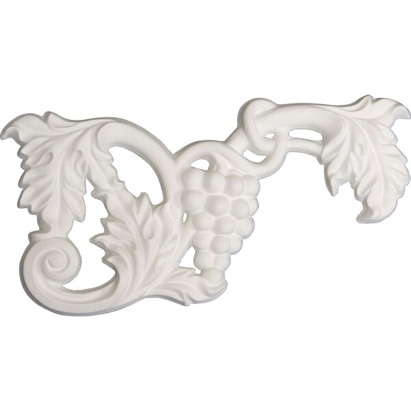 Ekena Millwork 8 5/8"W x 4 3/8"H x 3/4"P Small Grape and Leaf Onlay, Right - ONL08X04X01GR-R